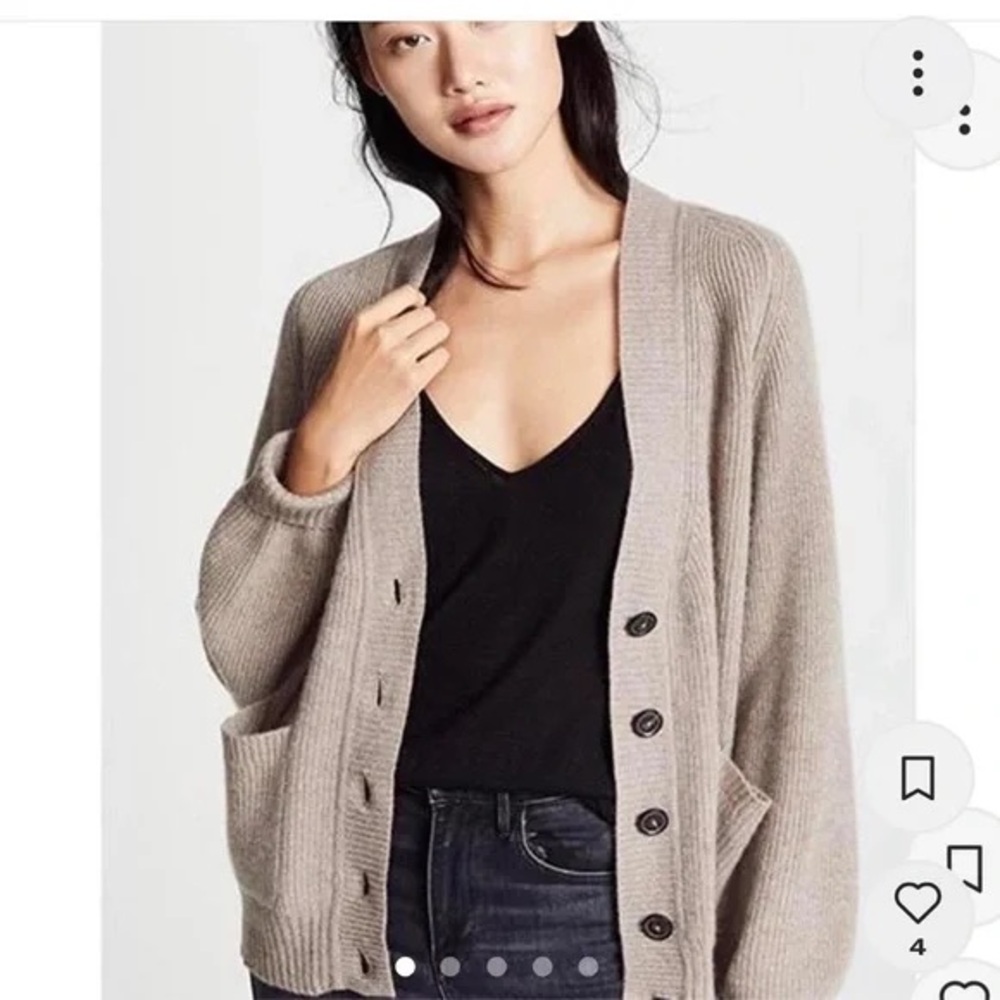 White + Warren Boyfriend Cardigan S